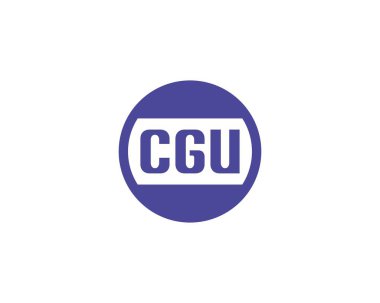CGU Logo tasarım vektör şablonu. İşlemci