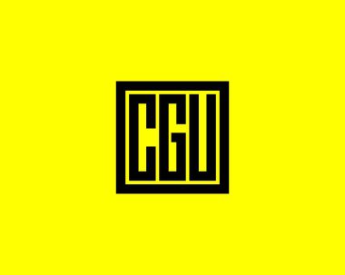 CGU Logo tasarım vektör şablonu. İşlemci