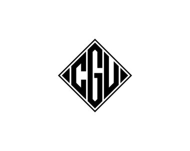 CGU Logo tasarım vektör şablonu. İşlemci