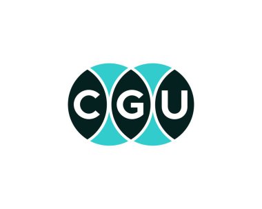 CGU Logo tasarım vektör şablonu. İşlemci