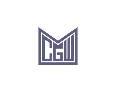 CGW logo tasarım vektör şablonu. CGW