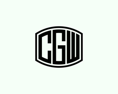 CGW logo tasarım vektör şablonu. CGW