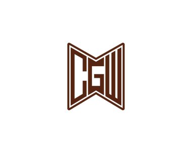 CGW logo tasarım vektör şablonu. CGW