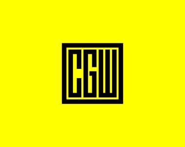 CGW logo tasarım vektör şablonu. CGW