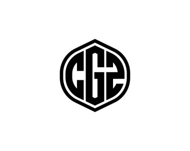 CGZ logo tasarım vektör şablonu. CGZ