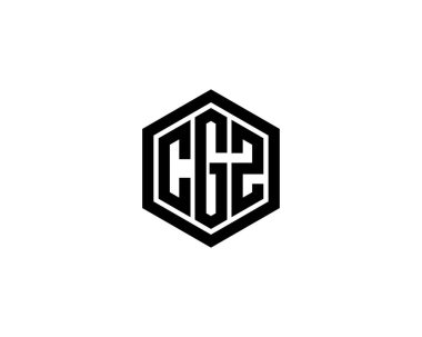 CGZ logo tasarım vektör şablonu. CGZ
