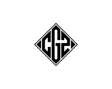 CGZ logo tasarım vektör şablonu. CGZ