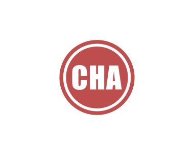 CHA Logo tasarım vektör şablonu. CHA