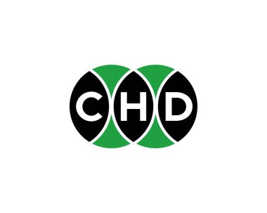 CHD logo tasarım vektör şablonu. CHD