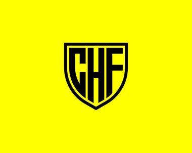 CHF logo tasarım vektör şablonu. CHF