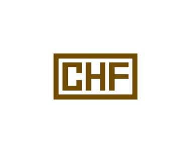 CHF logo tasarım vektör şablonu. CHF
