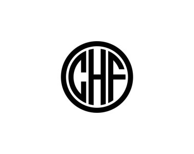 CHF logo tasarım vektör şablonu. CHF