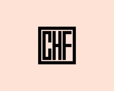 CHF logo tasarım vektör şablonu. CHF