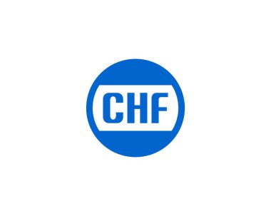 CHF logo tasarım vektör şablonu. CHF