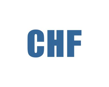 CHF logo tasarım vektör şablonu. CHF