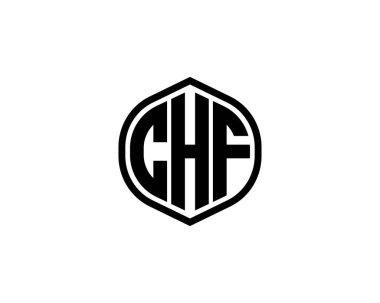 CHF logo tasarım vektör şablonu. CHF