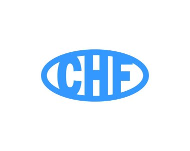 CHF logo tasarım vektör şablonu. CHF