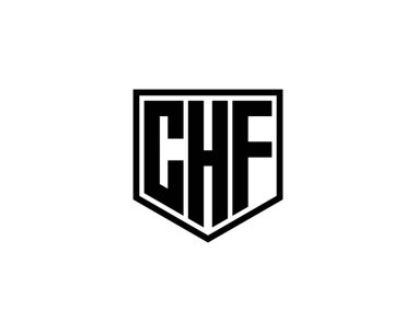 CHF logo tasarım vektör şablonu. CHF