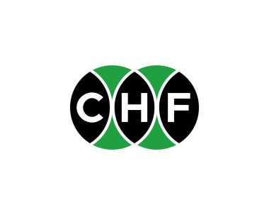 CHF logo tasarım vektör şablonu. CHF