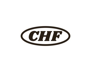 CHF logo tasarım vektör şablonu. CHF