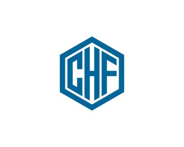 CHF logo tasarım vektör şablonu. CHF
