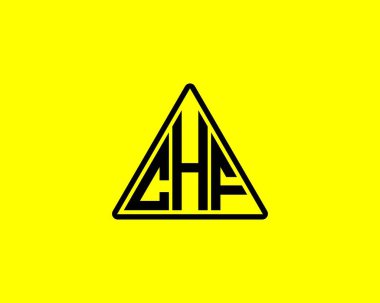 CHF logo tasarım vektör şablonu. CHF