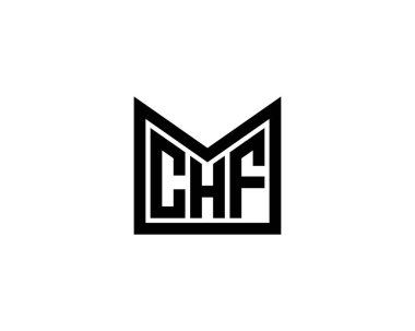 CHF logo tasarım vektör şablonu. CHF