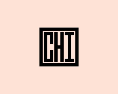 CHI logo tasarım vektör şablonu. CHI