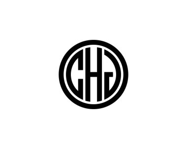 CHJ logo tasarım vektör şablonu. CHJ