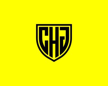 CHJ logo tasarım vektör şablonu. CHJ