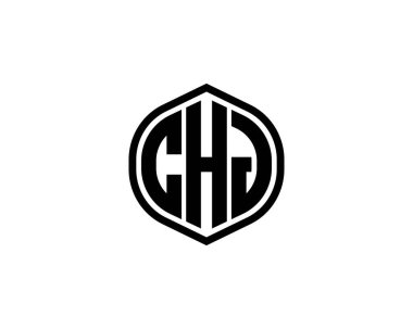 CHJ logo tasarım vektör şablonu. CHJ