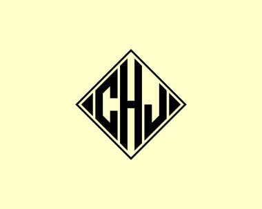 CHJ logo tasarım vektör şablonu. CHJ