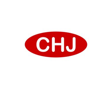 CHJ logo tasarım vektör şablonu. CHJ