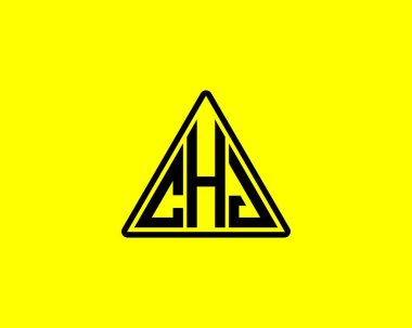 CHJ logo tasarım vektör şablonu. CHJ