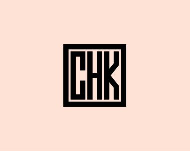CHK logo tasarım vektör şablonu. CHK