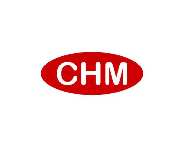CHM logo tasarım vektör şablonu. CHM