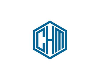 CHM logo tasarım vektör şablonu. CHM
