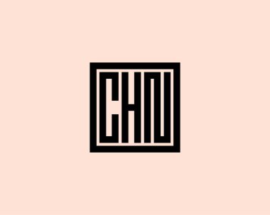 CHN Logo tasarım vektör şablonu. CHN