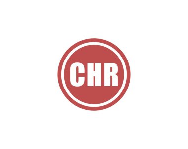 CHR logo tasarım vektör şablonu. CHR