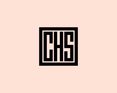 CHS logo tasarım vektör şablonu. CHS