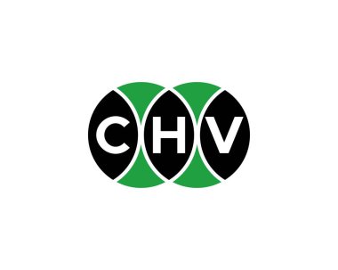 CHV logo tasarım vektör şablonu. CHV