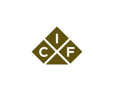 CIF logo tasarım vektör şablonu. CIF