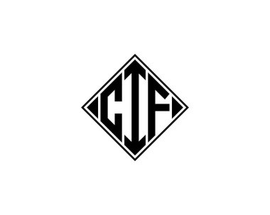 CIF logo tasarım vektör şablonu. CIF