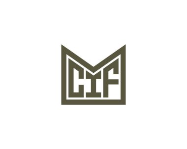 CIF logo tasarım vektör şablonu. CIF