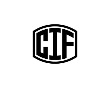 CIF logo tasarım vektör şablonu. CIF