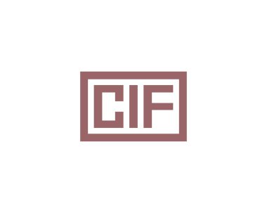 CIF logo tasarım vektör şablonu. CIF