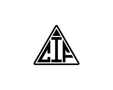 CIF logo tasarım vektör şablonu. CIF