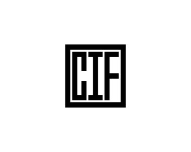 CIF logo tasarım vektör şablonu. CIF