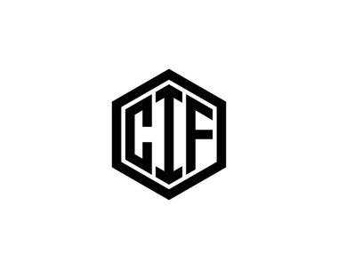 CIF logo tasarım vektör şablonu. CIF