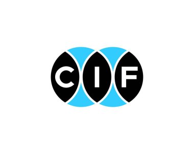 CIF logo tasarım vektör şablonu. CIF